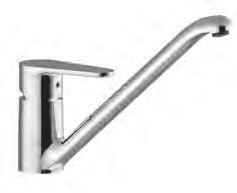 Miscelatore lavello monoforo con canna tubo orientabile One-hole sink mixer with tube swivelling spout GR 183CR