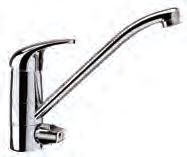 mixer with pull-out hand-shower (two-spray) and swivelling spout ND 184CR Miscelatore lavello monoforo con