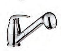 doccia estraibile (2 getti) e canna tubo orientabile One-hole sink mixer