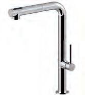 orientabile One-hole sink mixer with pull-out hand-shower (two-spray) and swivelling