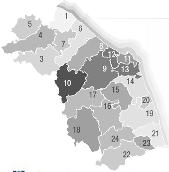 Attuazione SISO: diffusione territoriale ATS con SISO Comuni singoli Comuni associati a Totale Enti ATS 9 Jesi 21 3 24 ATS 12 - Falconara Marittima ATS 16 - Unione montana Monti Azzurri di San