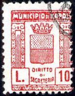 0,25 arancio 1939/< Carta bianca, liscia. Stampa mm. 24x31.