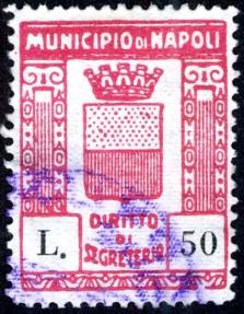 Carta quadrettata. 190.1 L. 10 lilla 190.2 L.