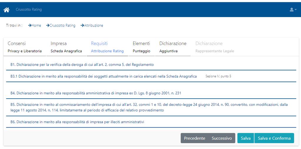 Tramite il pulsante PROFILO è possibile accedere al pannello di gestione del profilo dell impresa, in cui modificare la password associata all account e l indirizzo di posta elettronica certificata