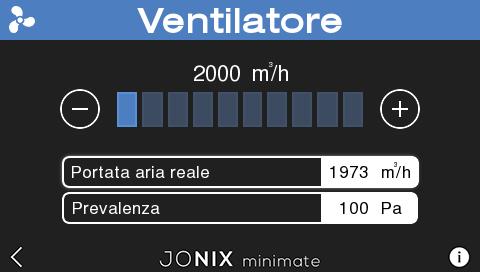 LOGICO= INTUITIVO JONIX minimate è semplice ed intuitivo, dal display touch si impostano e