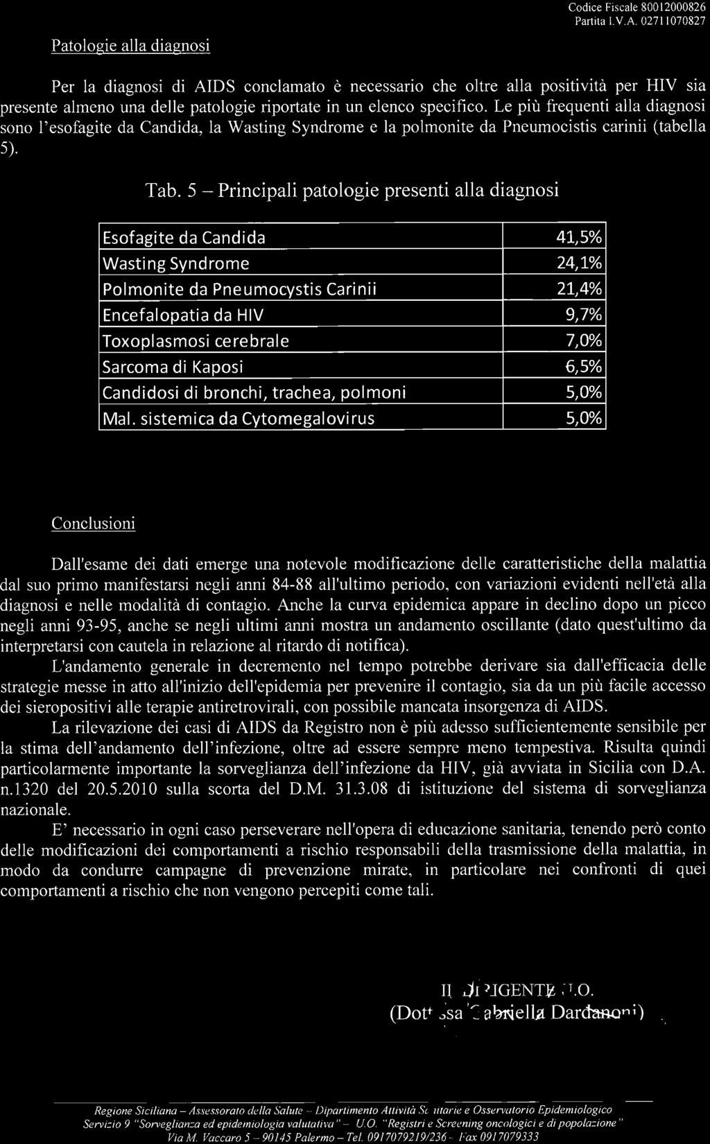 Risulta quindi particolarmente importante la sorveglianza dell'infezione da HIV, già avviata in Sicilia con D.A. n.