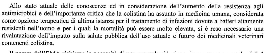 Riduzione in 3-4 anni degli attuali volumi di