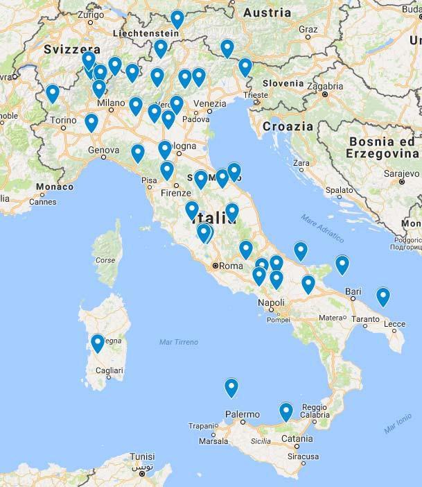 Una Rete che collega attualmente 55 Atenei italiani e che ha attivato i seguenti Gruppi di Lavoro: > Cambiamenti climatici (n.