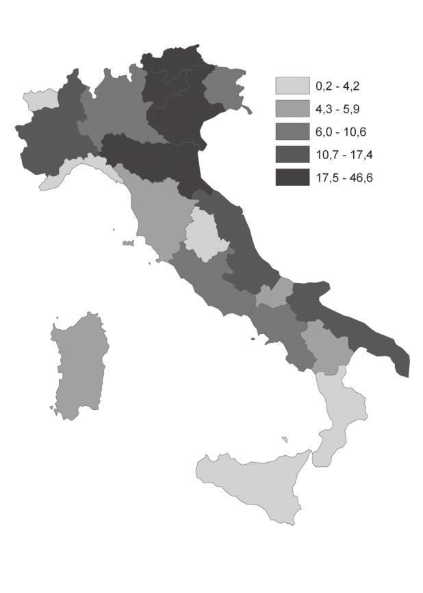 404 RAPPORTO OSSERVASALUTE 2010 Tabella 3 - Tassi (specifici e standardizzati per 1.