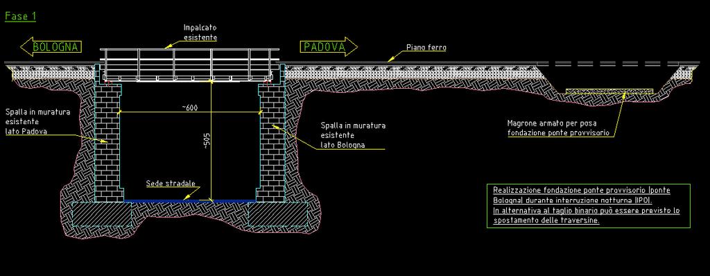 Demolizione/ricostruzione spalla lato PD FASE 1