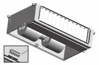 Grandezze Dimensioni, pesi e contenuto acqua Esecuzione sinistra (standard) LATO VENTILATORI (MANDATA) FILTRO LATO FILTRO (ASPIRAZIONE) Esecuzione destra (su richiesta) LATO FILTRO (ASPIRAZIONE)