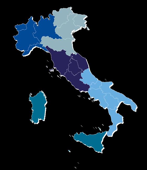 IL CONTESTO ITALIANO NORD-OVEST 33,6% ISOLE 4,9% NORD-EST 23,9% CENTRO 25,4% SUD 12,2% Regioni con più cittadini