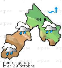 bollettino meteo per la provincia di Rimini weather forecast for the Rimini province costa coast Temp MAX 22 C 18 C Vento Wind 15km/h 17km/h costa coast Temp.