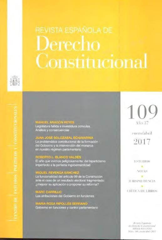 REVISTA ESPANOLA DE DERECHO CONSTITUCIONAL Editore: Centro