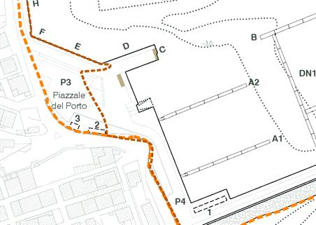 15 C - BUNKERAGGIO E SMALTIMENTO ACQUE DI SENTINA TOT: 53 m 2 ( area a terra) Ubicata nella parte meridionale del porto turistico, tale area funzionale è situata presso la testata del Moletto (quota