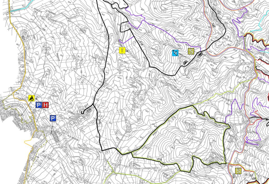 LEGENDA TAVOLA QP01 DEL PIANO DEL PARCO REGIONALE DEL CONERO Caratteristiche dei terreni in vendita e interesse del Parco: - Come è evidente nello stralcio della Tav.