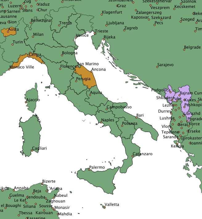 Albania, Bolivia, Libano come strumento di supporto alle decisioni per l