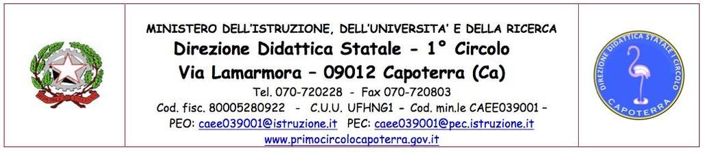 Circ. n. 13 Capoterra, 14.09.2018 Oggetto: Ai Genitori Al Personale Docente Al personale ATA Al DSGA Al RLS Ins.