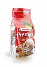 Snack Prestige Snack Canarini Miscela-snack ricca di frutta (5 diversi tipi di frutta) e uova, particolarmente adatta per canarini e ibridi di canarino. Da somministrare quotidianamente tutto l anno.