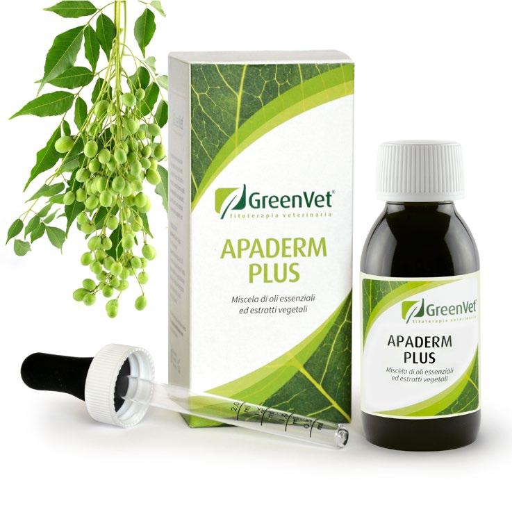 APADERM PLUS PREPARAZIONE DERMO-FUNZIONALE IN SOLUZIONE AD USO ESTERNO OSPITI INDESIDERATI DELLA CUTE Con Azadirachta indica Preparazione dermo-funzionale igienizzante, ad uso esterno, utile per