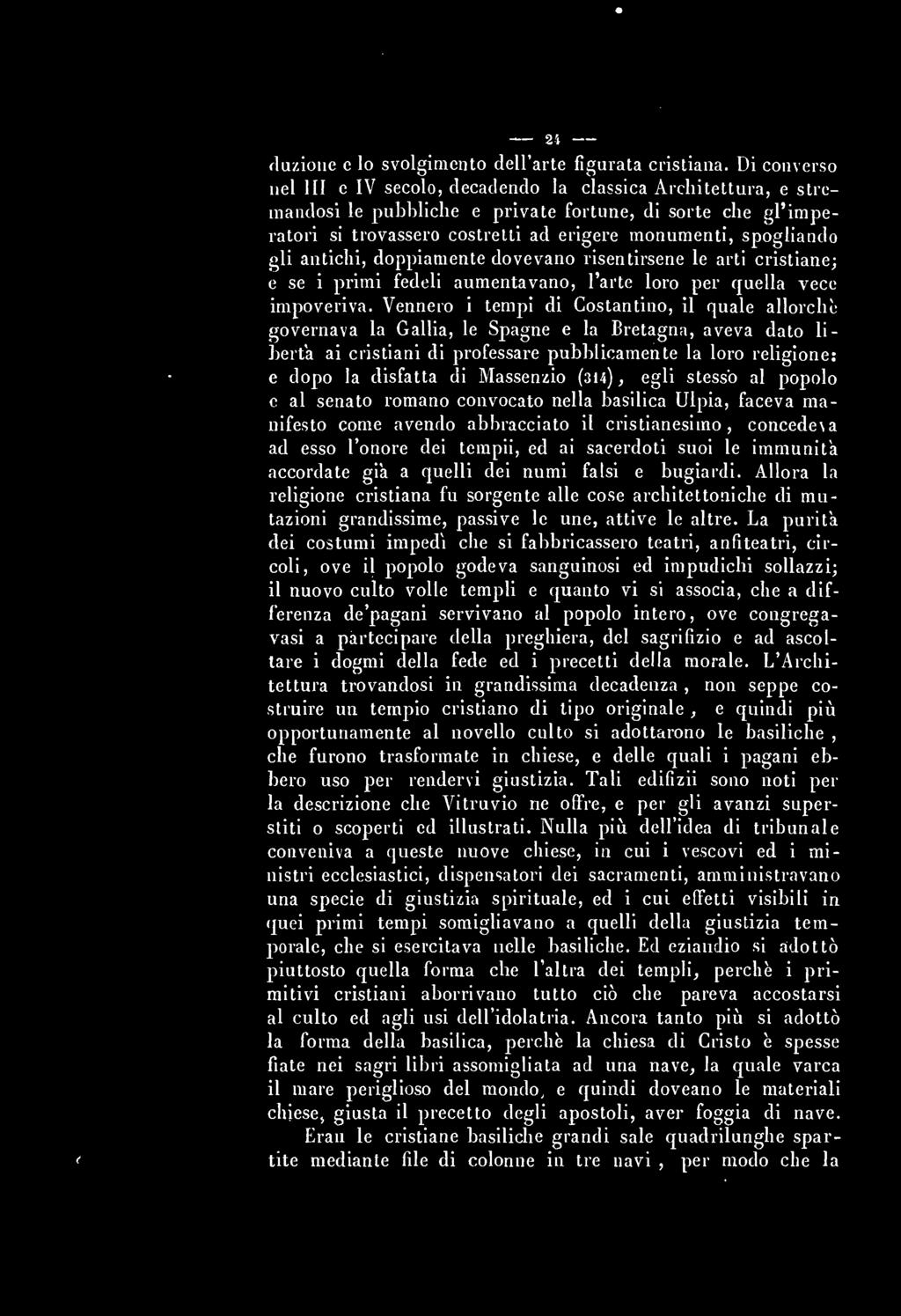 24 fluzioiic e lo svolgimento dell'arte figui'ata cristiana.