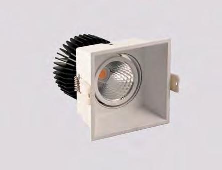 QUAD SMALL Faretto LED ad incasso Recessed LED spotlight Bianco raggrinzante / Wrinkle white Nero matte / Matte black Temperatura colore Colour temperature POTENZA POWER Finiture Colore Colour