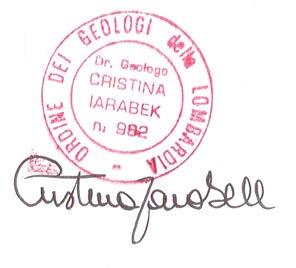 Dr.ssa Cristina Iarabek geologo Viale Giovanni da Cermenate, 66 20141 Milano Cod. Fisc.