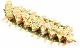 Oshi sushi 6pz 184. SAUDATE base di riso salmone avocado pasta cataifi e salsa zafferano 184-1. SAUDATE MAGURO base di riso ronno avocado pasta cataifi e salsa zafferano 184-2.