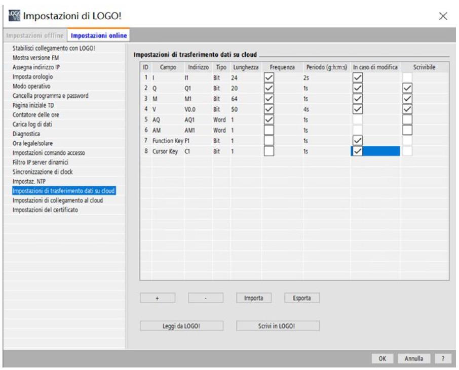 Figura 15: da AWS IoT Se si effettua un test del collegamento col tasto che si vede in figura 10, si va a testare semplicemente la comunicazione tra la CPU LOGO!