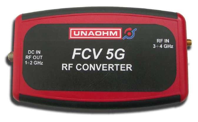 Il convertitore di frequenza FCV 5G è un modulo esterno che, abbinato ad un Misuratore di Campo, permette di visualizzare lo spettro e misurare il livello dei segnali con frequenze comprese tra 3 GHz