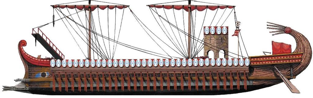 Il corvo è un ponte mobile che viene agganciato alla nave nemica utile per i Romani per combattere i nemici.