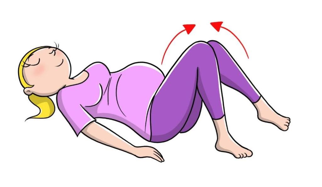 Esercizi: chiudi le ginocchia Sdraiati, possibilmente su un tappetino morbido, con le gambe piegate e leggermente divaricate e i piedi ben