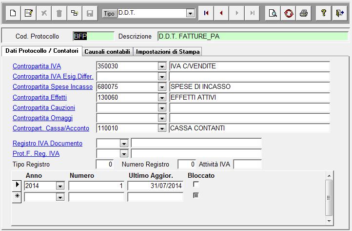 Protocolli fiscali Come già precisato in premessa, la fatturazione elettronica deve avere un documento ed un numeratore autonomo.