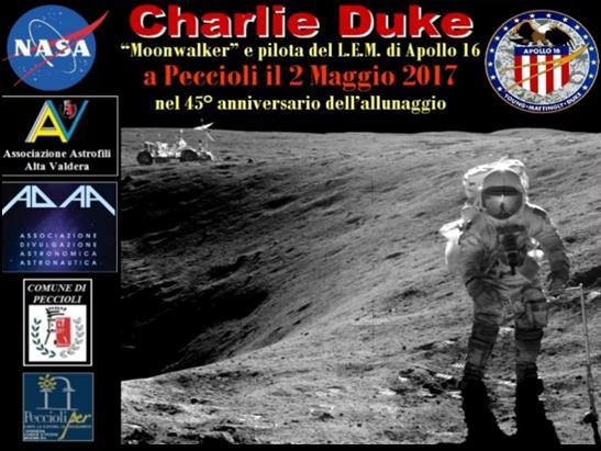 Su questa mi soffermo a ricordare che il Comandante del modulo lunare Apollo 16 il Generale Charlie M.