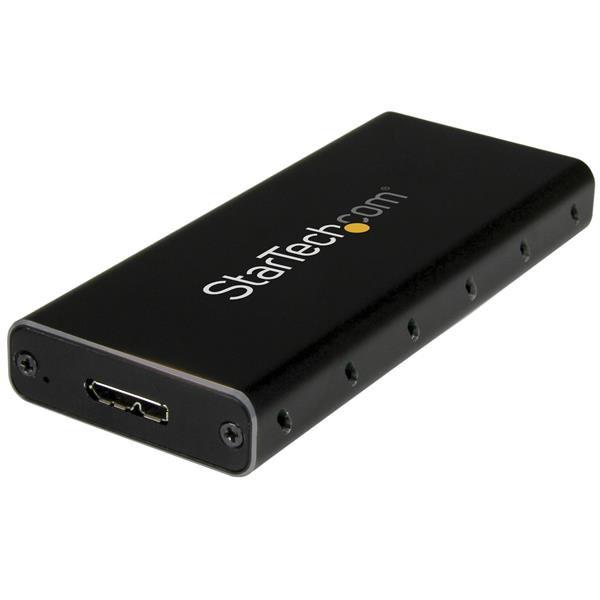 Box esterno SATA M.2 NGFF - USB 3.1 (10Gbps) con cavo USB-C Product ID: SM21BMU31C3 Questo box esterno compatto per SSD SATA M.