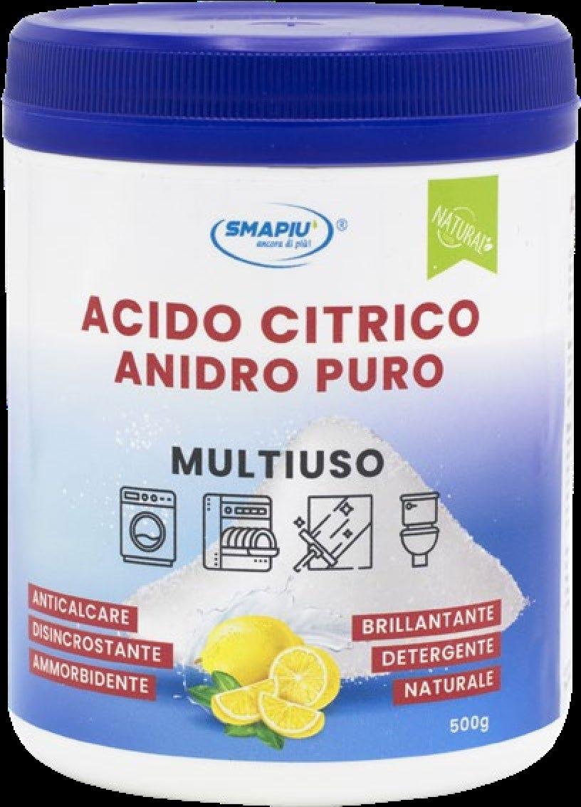 SMAPIU ACIDO CITRICO L ACIDO CITRICO è un composto presente naturalmente negli agrumi, si presenta sotto forma di granuli, è oggi un valido alleato nella pulizia della casa.
