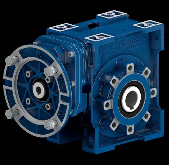 By assembling a worm gearbox of the R series to a series of gearboxes, we obtain this series of gearboxes named CBNR.