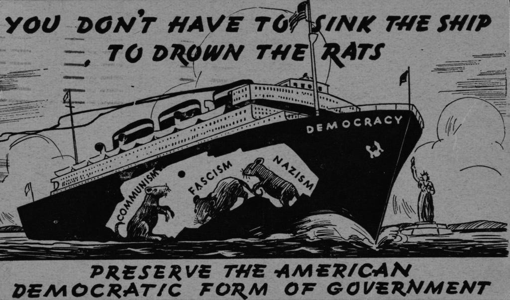 Figura 3 - Cartolina di boicottaggio della presenza italiana alla World s Fair inviata a Grover Whalen, direttore dell Esposizione universale, il 12 giugno 1940, New York World s Fair 1939 and 1940