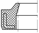 AM 45 Famiglia prodotto Raschiatore Forma costruttiva M inserto metallico (interno) Numero profilo 45 Materiale NBR 90 3402 Acciaio DIN EN 10139 Temperatura ( C): -40 +100 Velocità di funzionamento