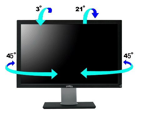 NOTA: Il monitor viene spedito dalla fabbrica con il supporto attaccato. Estensione verticale Il supporto si allunga verso l'alto fino a 100 mm + 5 mm.
