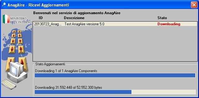 Installazione AnagAire v.5.0 Il nuovo AnagAire v.5.0 dovrà essere installato, dopo la preventiva installazione del certificato di sicurezza, su un unica postazione: dove sia già presente la precedente versione 4.