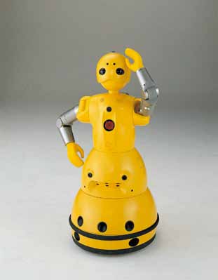 Wakamaru: È il robot creato dalla Mitsubishi Heavy Industries Ltd., ispirandosi al concetto di vivere in famiglia. Questo robot comunica spontaneamente con le persone e esegue vari servizi.