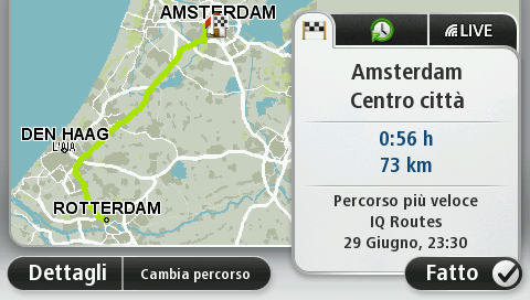 Nota: per utilizzare un servizio infotraffico TomTom, ti serve un abbonamento o un ricevitore. I servizi sul traffico non sono supportati in tutti i Paesi o aree geografiche.