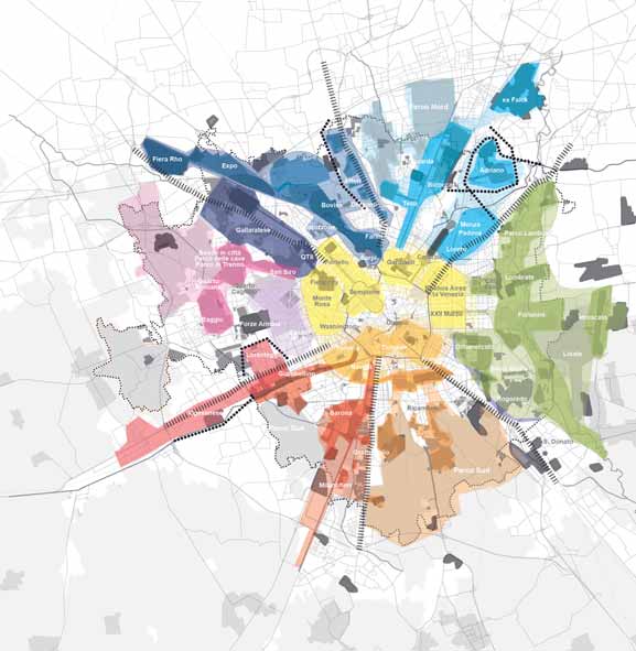 4.3 Nuove centralità ed identità emergenti scenario 3 138 ipotesi di delimitazione di nuove geografie urbane confini instabili strutture