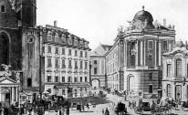 Michaelerplatz di Vienna: a destra il Burgtheater dove ebbe luogo la prima