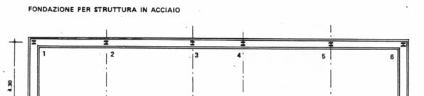 13.11 Fondazioni continue per strutture in acciaio La fondazione presentata in figura è relativa ad una struttura