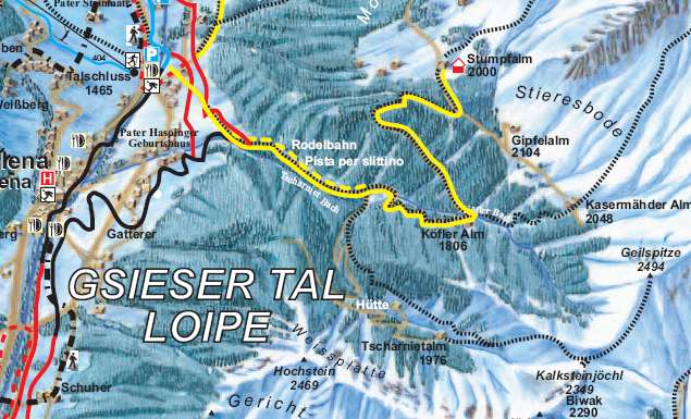 La Forcella di Ciarnil / Kalksteinjöchl, per passare in valle di Villgraten (A) una sfida interessante per chi si muove con le racchette da neve o chi fa scialpinismo nel paesaggio alpestre innevato