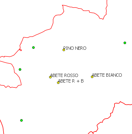 Mettere in Modifica lo shape Piante_Cavalese per modificare il percorso di dove sono salvate le fotografie (C:\Corso_QGIS\Dati\Immagini).