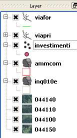 Premere sul nome investimenti nella ToC e