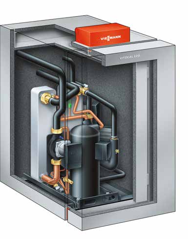 Pompa di calore Vitocal 200-G Vitocal 200-G pompa di calore compatta per le nuove costruzioni Vitocal 200-G rappresenta la soluzione ideale per provvedere al riscaldamento e alla produzione di acqua